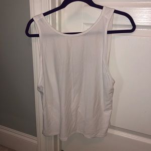 white loose lululemon white tank